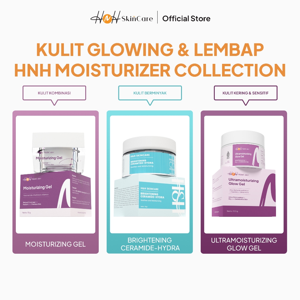 HNH Skincare Variasi Moist Gel, Hydra & Ultra Moist Gel New