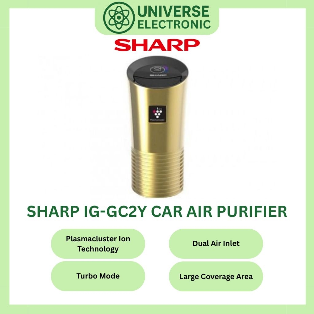 SHARP IG-GC2Y / IGGC2Y / IG GC2Y COMPACT AIR PURIFIER FOR CAR - GOLD