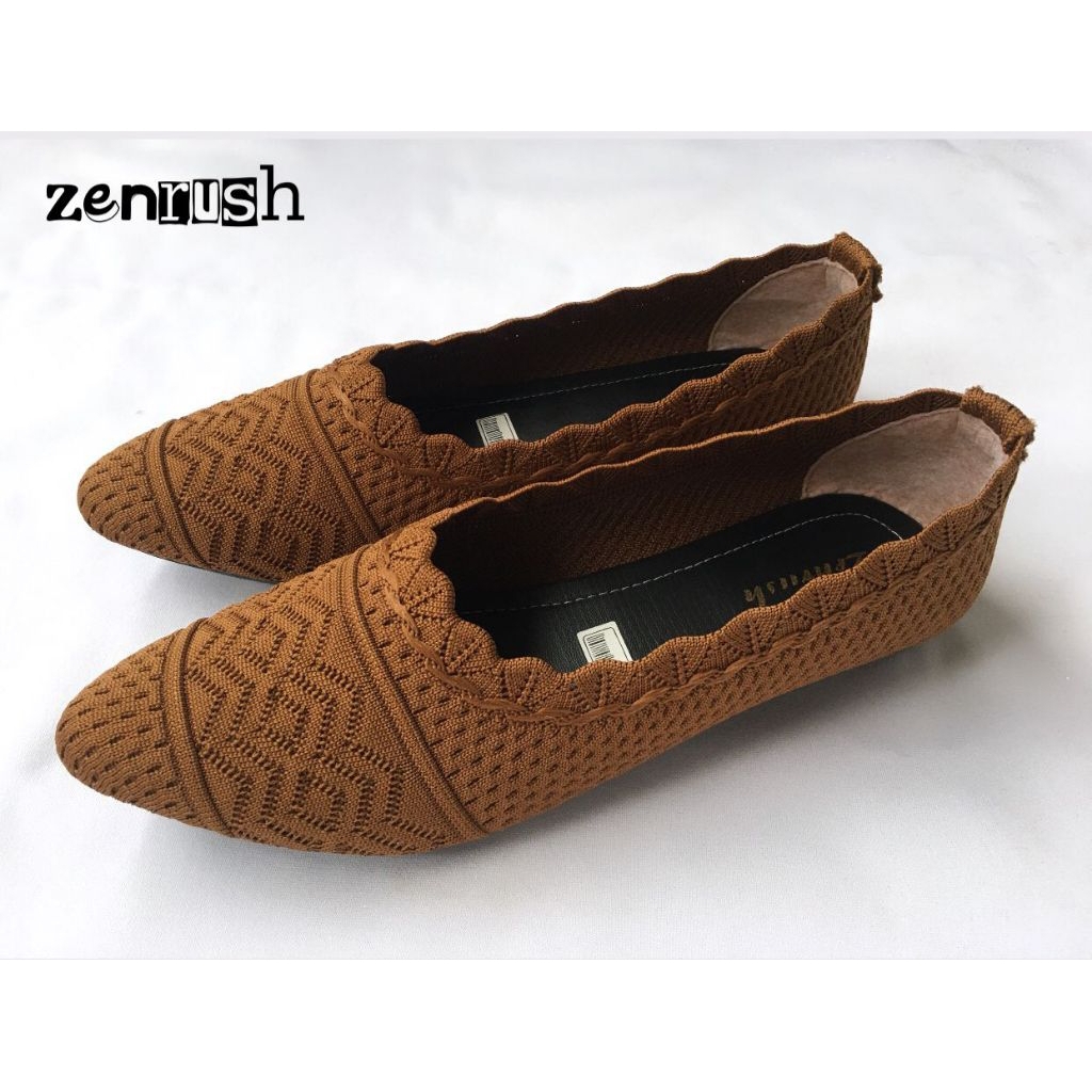 ZENRUSH||flatshoes rajut impor wanita dewasa/sepatu rajut wanita dewasa