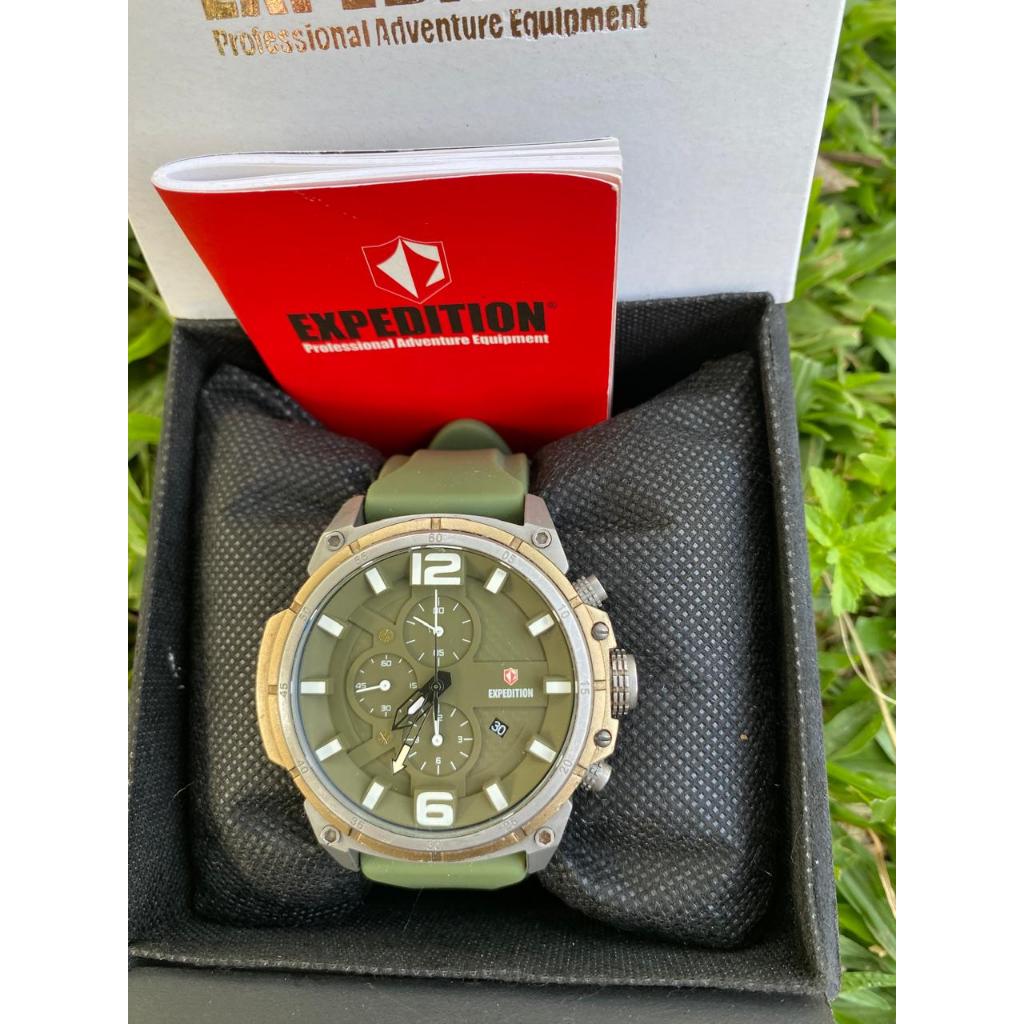 Jam Tangan Expedition E 6622 M Chronograph Original Kulit