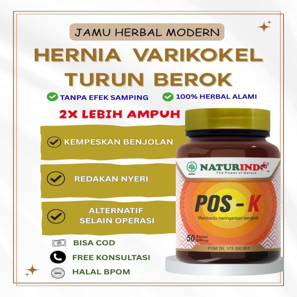 Obat hernia varikokel turun berok pria buah zakar bengkak nyeri testis skrotum posk bv flow naturind