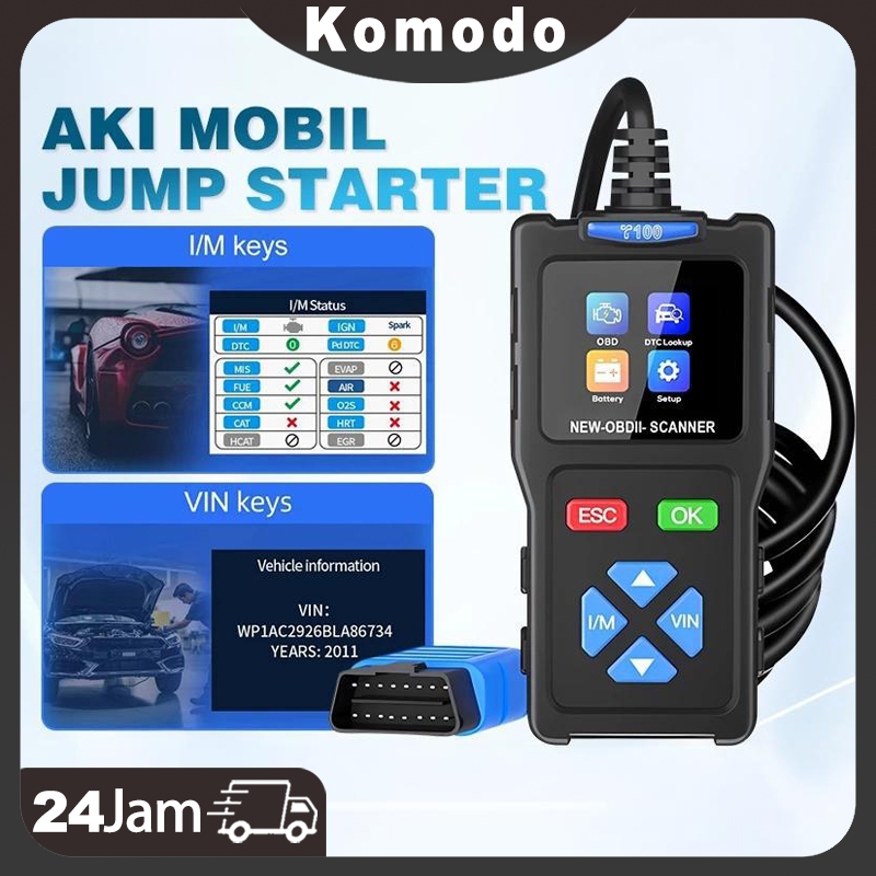 OBD2 Scanner Alat/ Diagnostik Mesin Trouble Code Reader T100 /Universal Mesin Mobil/OBD 2 Mobil Scan