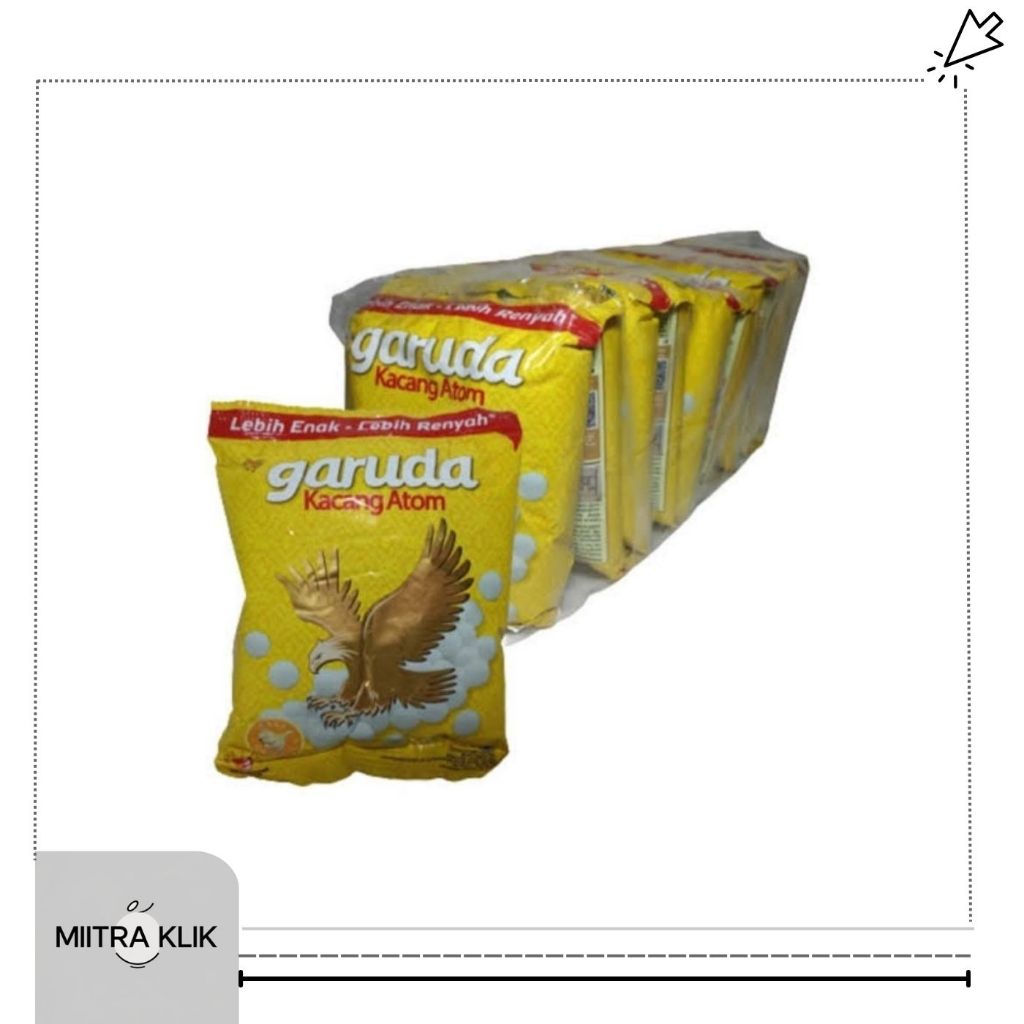 Sukro Kacang Atom Garuda Renceng isi 10 Bungkus