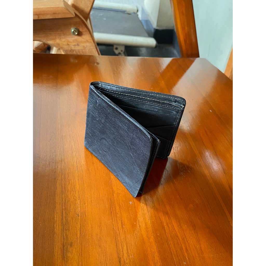 Dompet CONDOTTI Compact Wallet Original Black (Luxury Compact ID Sport Calf Wallet) Kulit Asli (genu