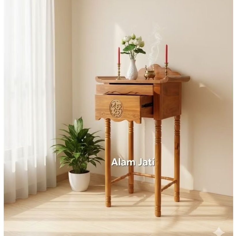 Meja Altar sembahyang minimalis jati
