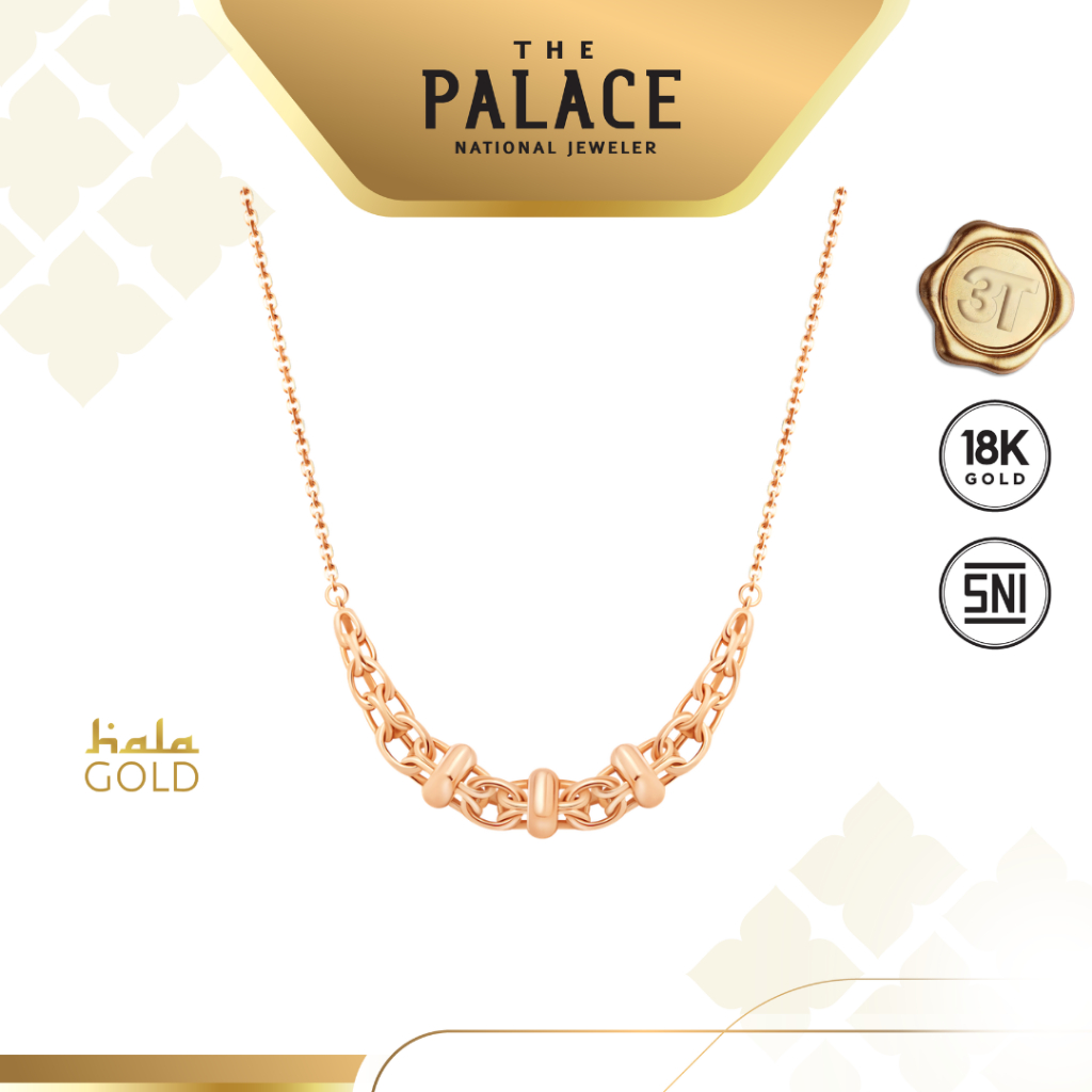 Hala Gold Trielle Rose Necklace / kalung