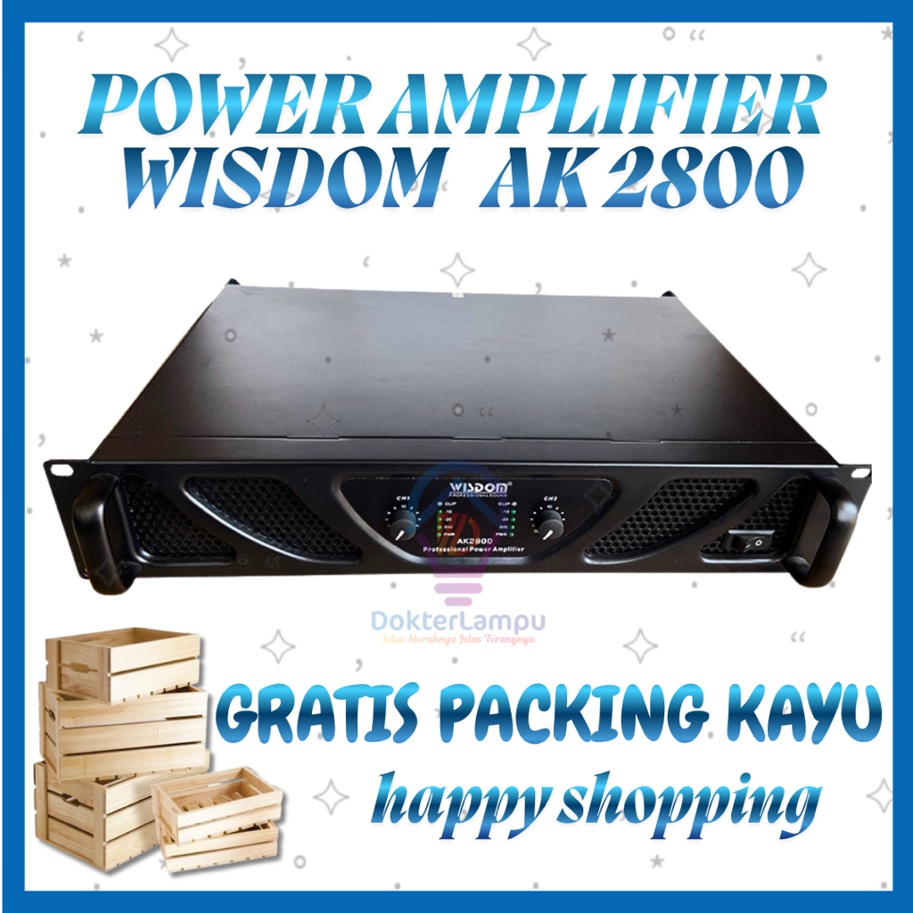 Power Amplifier Wisdom AK 2800 / AK2800 - 2 channel