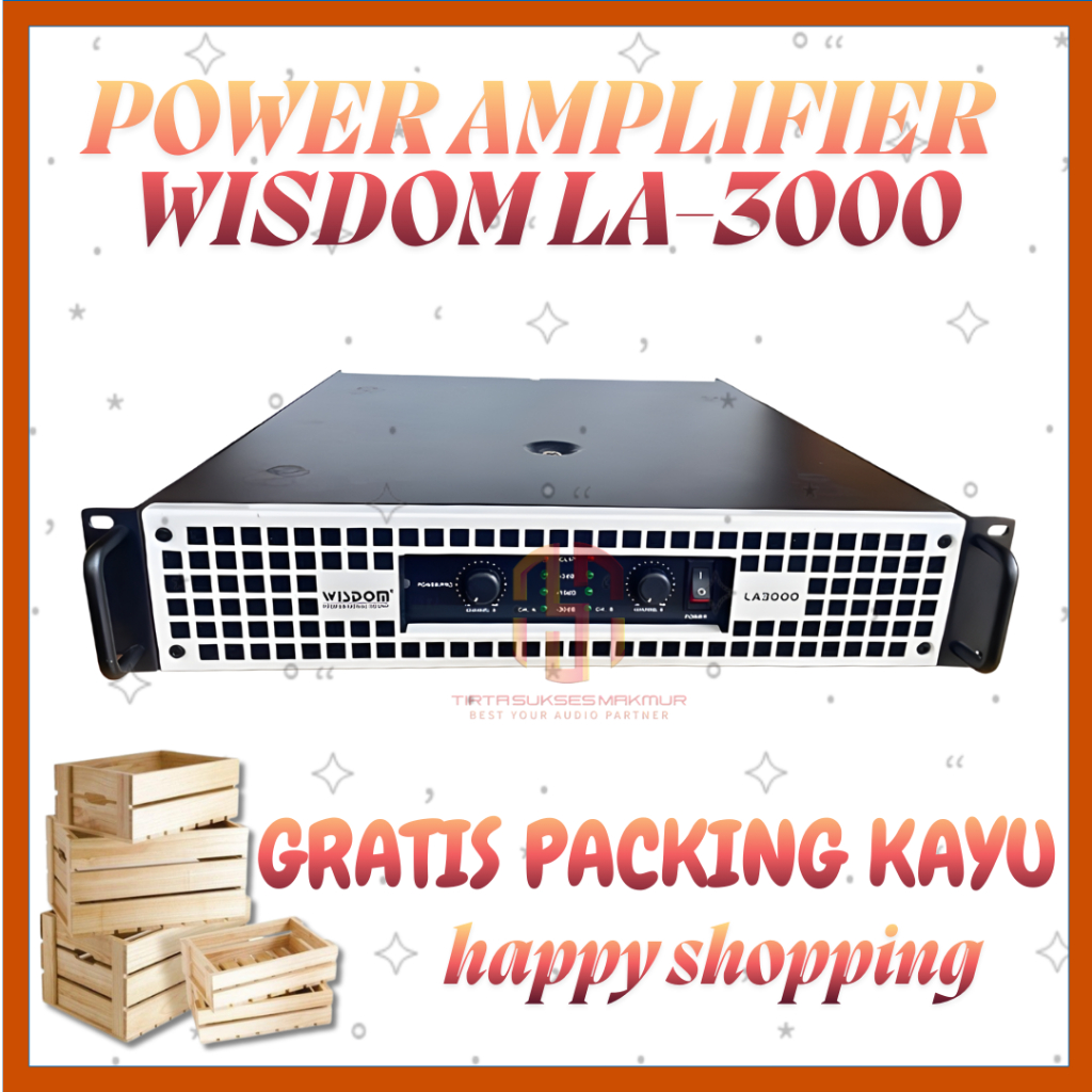 Wisdom LA3000 Power Amplifier Original Wisdom LA-3000