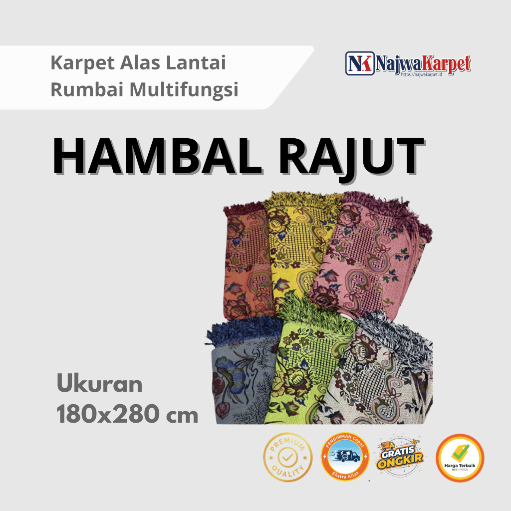 Karpet Hambal Rajut - Karpet Alas Lantai Multifungsi Serbaguna