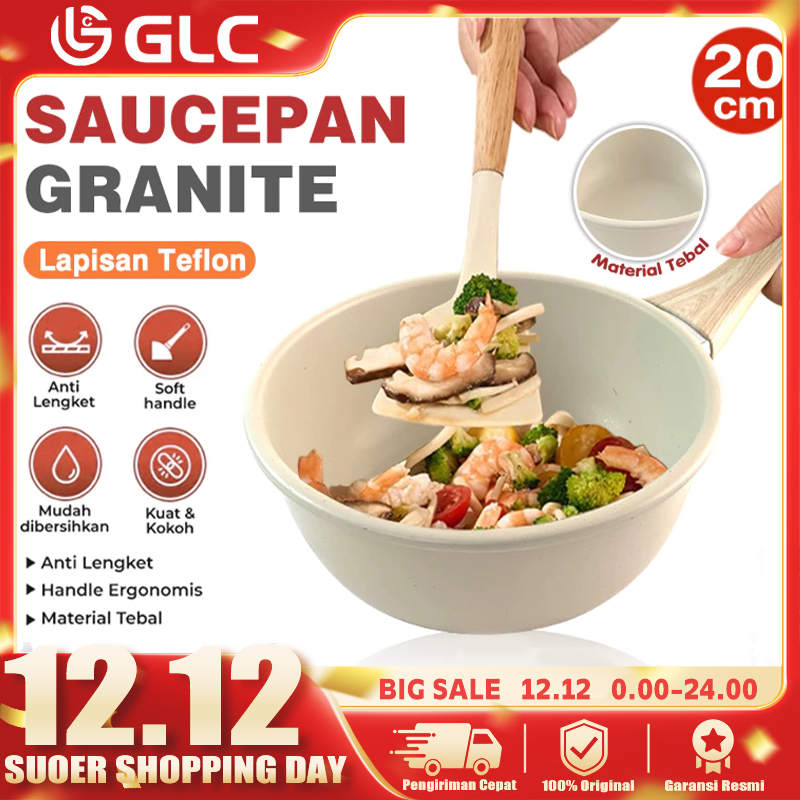 Panci Susu Granite Mini Anti Lengket Foodgrade Sauce Pan Marble Anti Lengket Panci Susu anti lengket