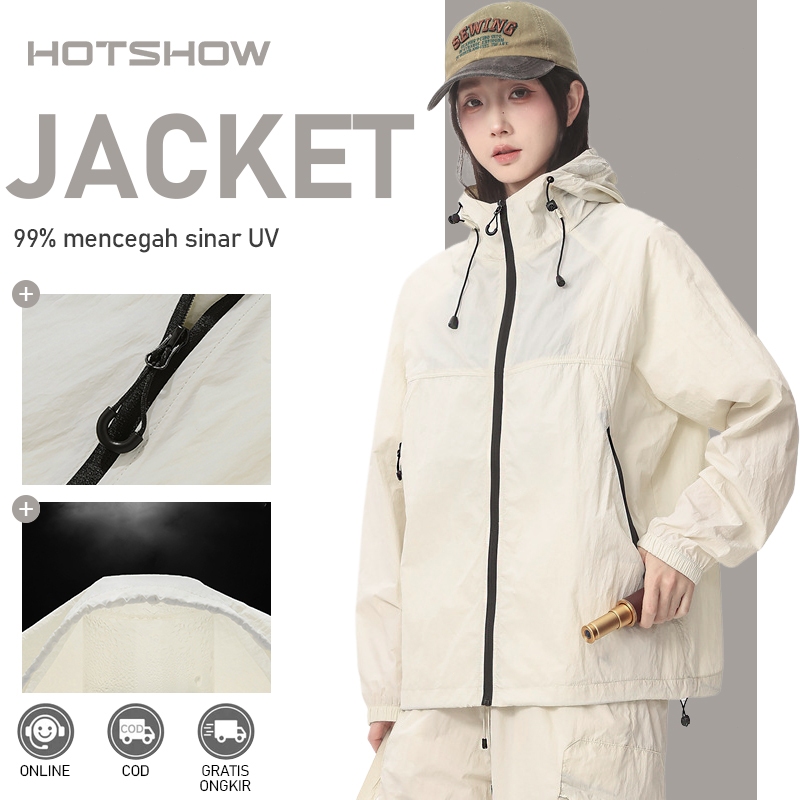 Jaket Parasut Wanita Oversize Airy Jaket Panjang Berwarna Macaron Tipis Bernapas