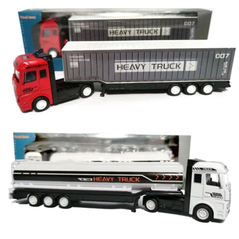 TRUK CONTAINER MINIATUR DIECAST TANPA SUARA MESIN DAN LAMPU