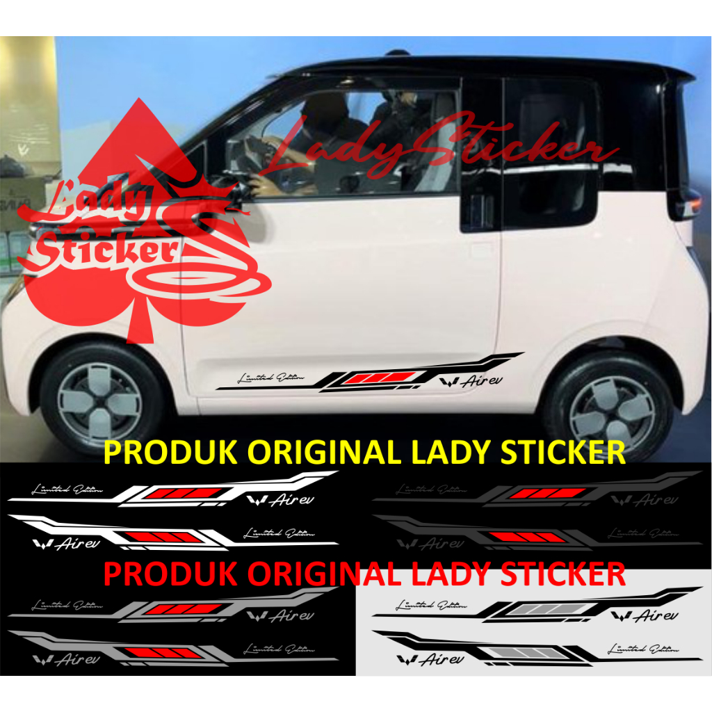 Cutting sticker mobil air ev sticker stiker mobil wuling air ev