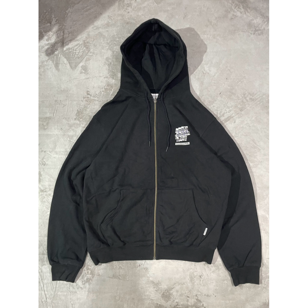 Zip Hoodie This is Never That Black Logo