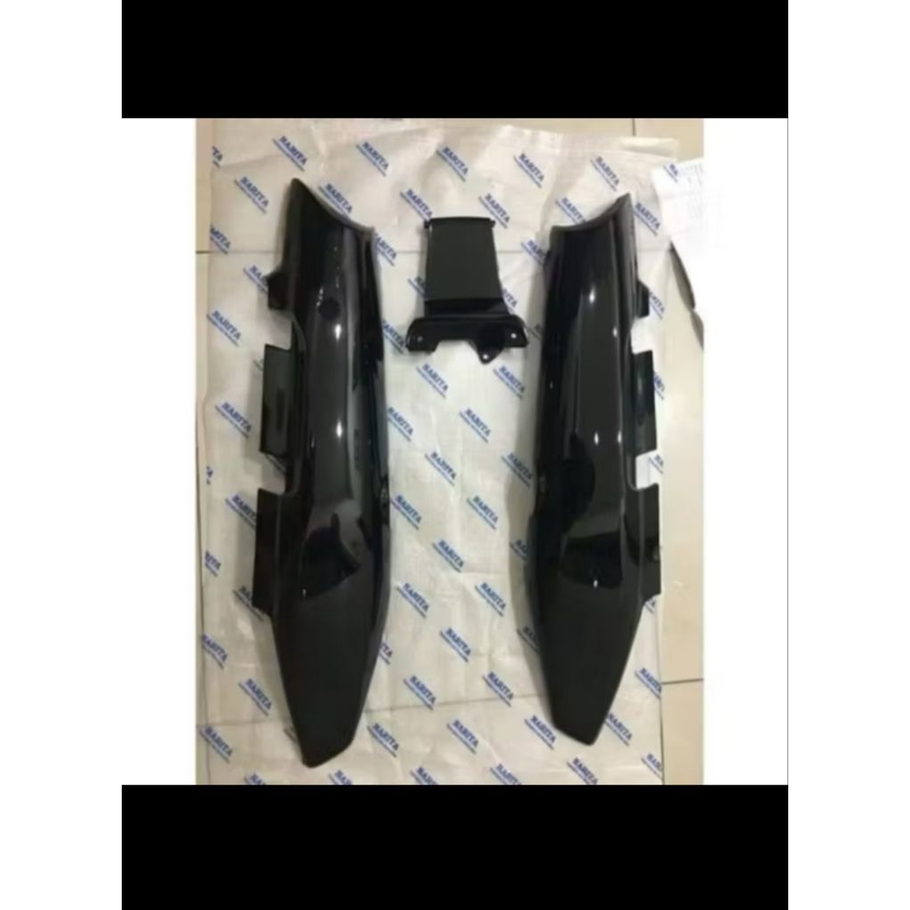 Cover Body Samping Suzuki Tornado GS / Shogun Kebo Warna Hitam | Set Stiker Striping