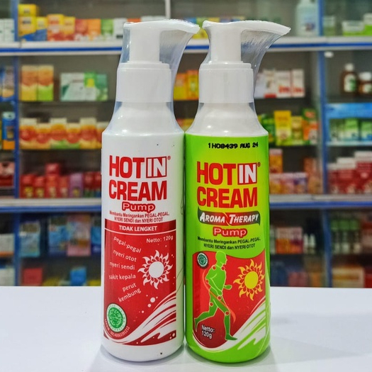 HOT IN CREAM (PUMP 120GR) ISI 12 BOTOL - MERINGANIKAN PEGAL LINU, NYERI SENDI DAN OTOT