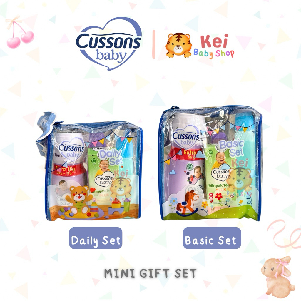 Cussons Daily Set Basic Set / Mini Gift Set Bayi / Kado Bayi Newborn / Set Sabun Mandi Bayi
