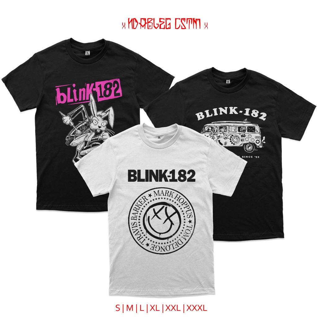 Kaos band blink 182 tshirt blink 182 combed 24s