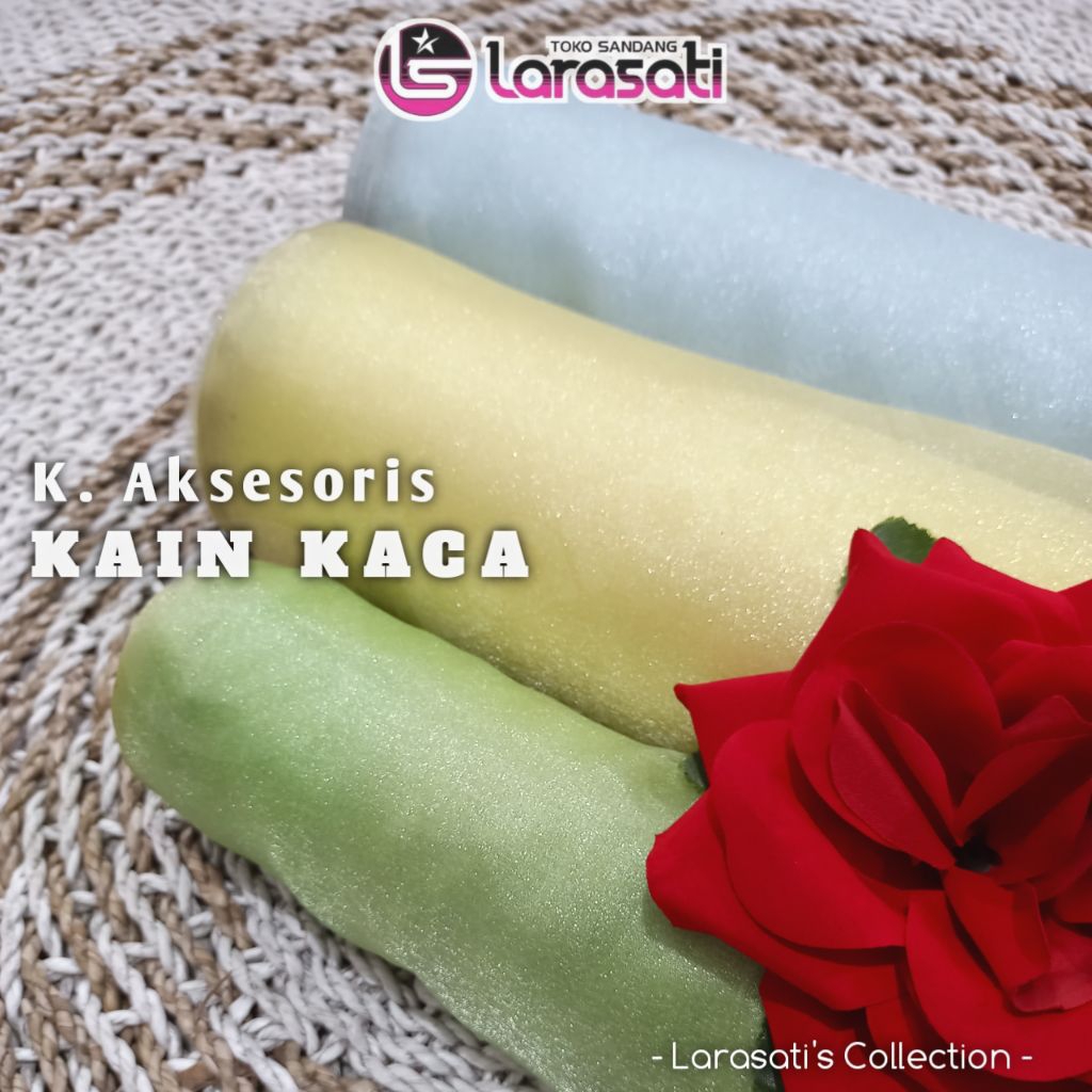 Kain Kaca Lebar 1.15 - Kain Aksesoris Kaca Meteran. Harga untuk setengah meter