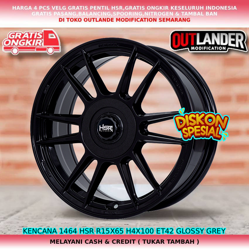 Velg racing untuk mobil Ciaz| Baleno| Esteem| Ignis| Karimun| Estilo dll velg hsr kencana R15