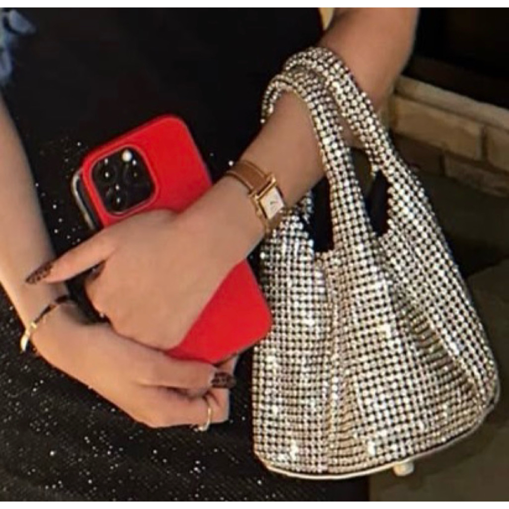 PAZZION Mini Diamante Embellished Purse Bag