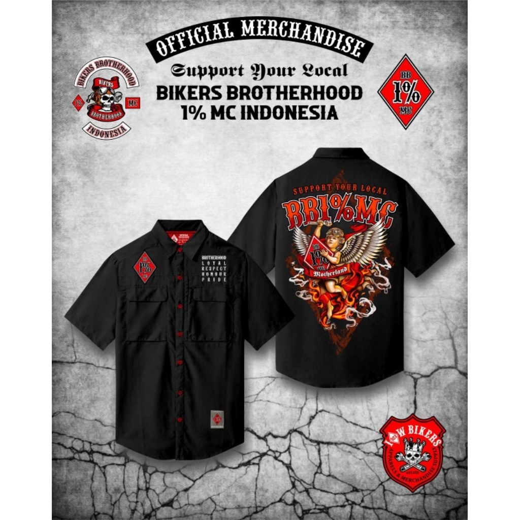 WorkShirt Kemeja BB1%MC Full Bordir