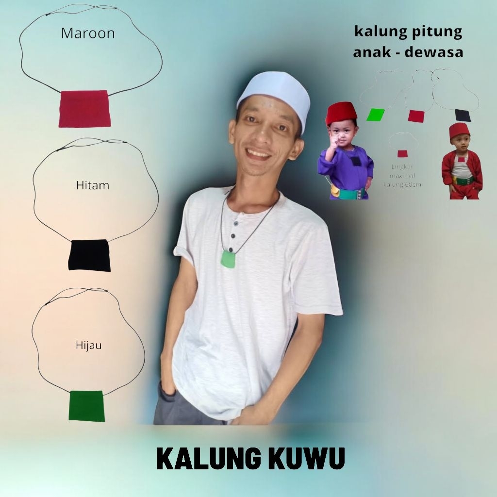 KALUNG PITUNG KUWU DARI BAHAN TALI ANAK DEWASA