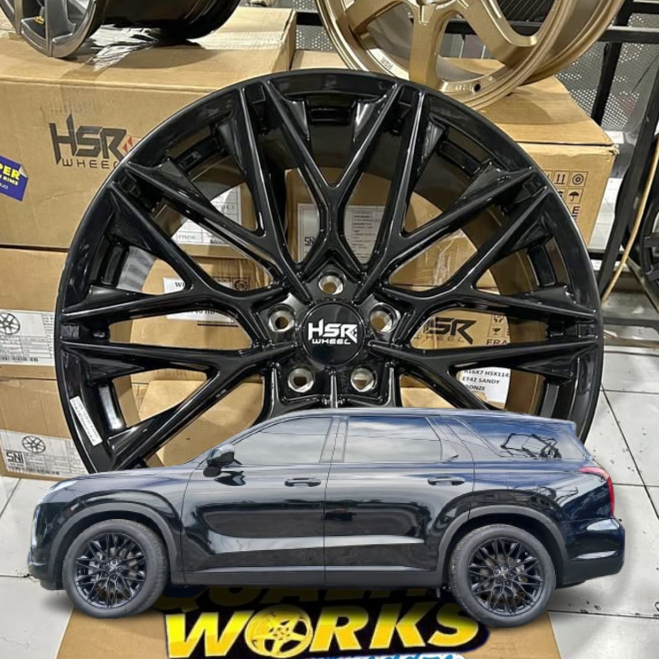 Velg Mobil Hyundai Palisade Ring 20 Pnp Ban Standar, Velg Racing HSR Wheel Sloux