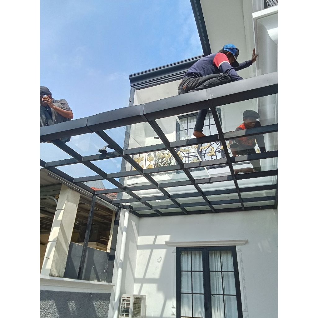 SKYLIGHT Kanopi kaca tempered, kaca laminated, kaca tempered+laminated