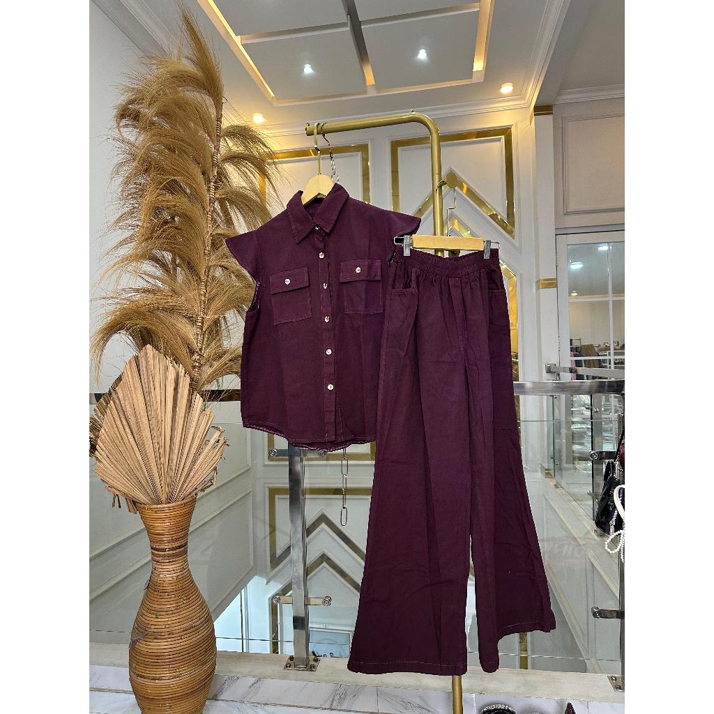 Ella Trendy One-set 2_IN_1 Setelan Celana Wanita Clara