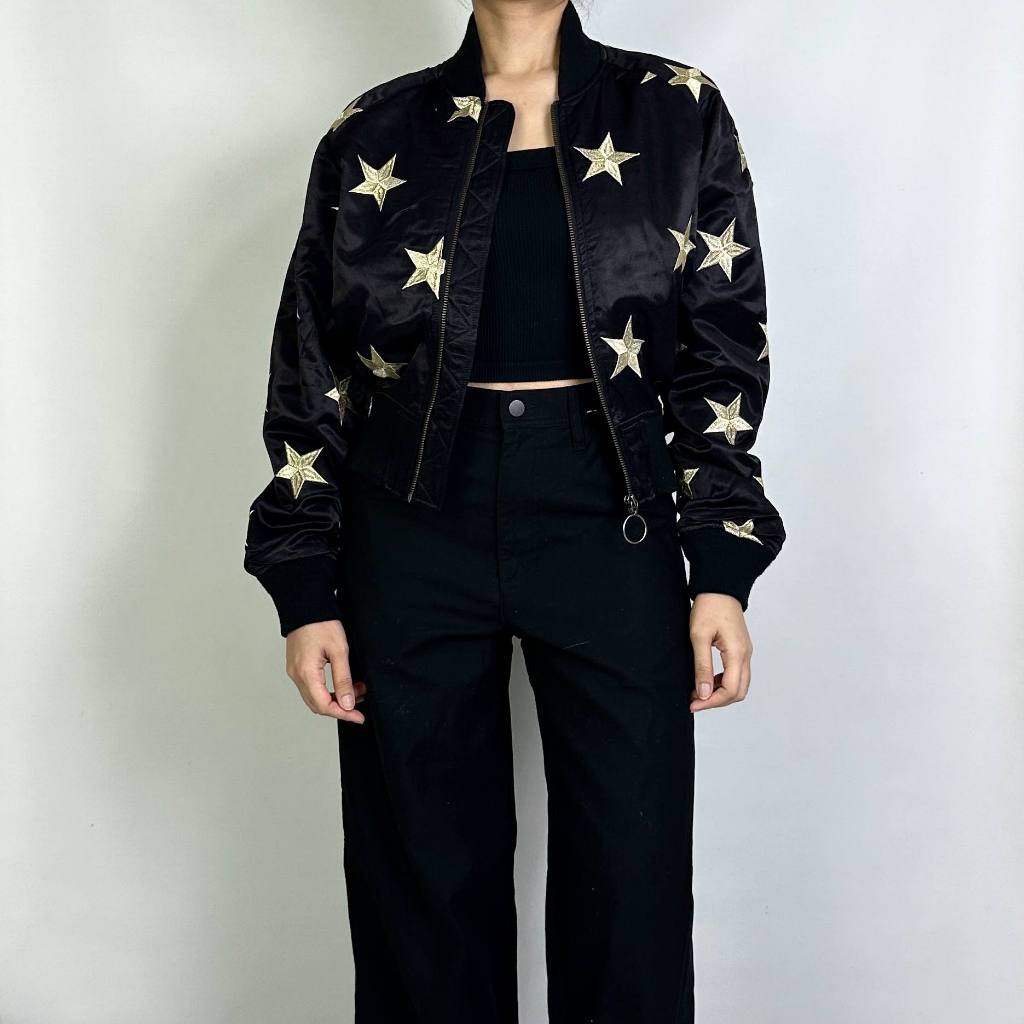 jaket wanita Moussy size M (seperti baru) 100% original 031225L