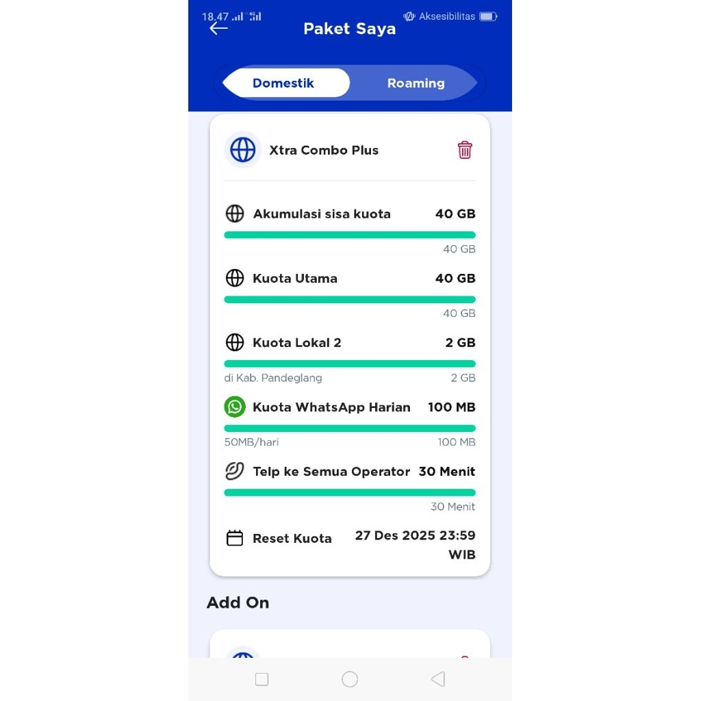 XL combo plus triple kuota