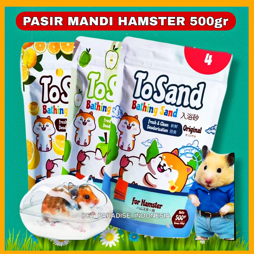 PPI- ToSand Bathing Sand 500gr Pasir Mandi Hamster Wangi Lembut Halus Pasir Wangi Hamster Zeolite