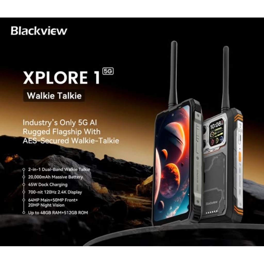 Blackview Xplore 1 Walkie Talkie Rugged  12GB/16GB+512GB Walkie Talkie 6.78Inch 20000mAh 5G Android 
