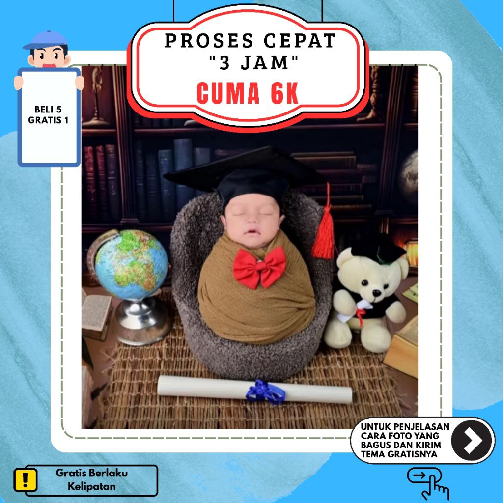 ( 3 JAM ) JASA EDIT FOTO BAYI CEWEK COWOK PROFESI | GRATIS NAMA