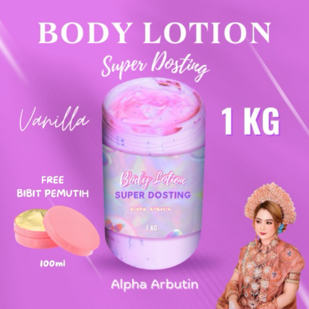 HB VANILLA ALPHA ARBUTIN 1 KG FREE BIBIT PEMUTIH 100ML  HB By Widya Laurencia