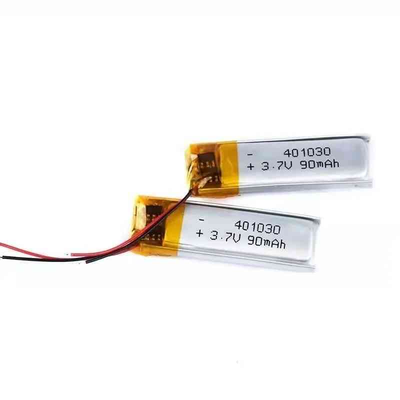 Baterai Lithium LiPo 3,7V 401020 401030 90mAH Untuk Smartwatch Jam Tangan Pintar Headset Speaker Blu