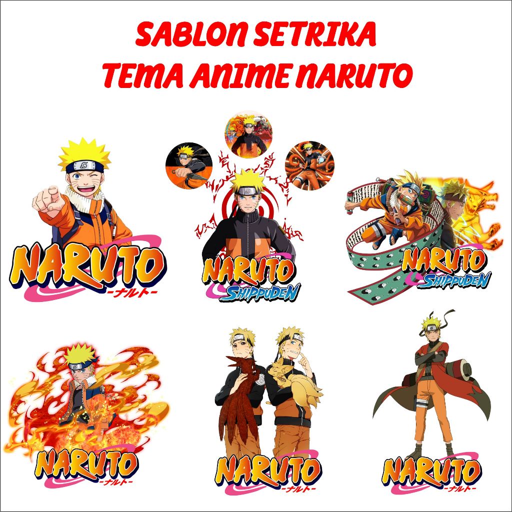 Sablon Setrika DTF Satuan/Sablon DTF Satuan Naruto/Sablon Print DTF Ukuran Besar/Sablon Kaos DTF Nar
