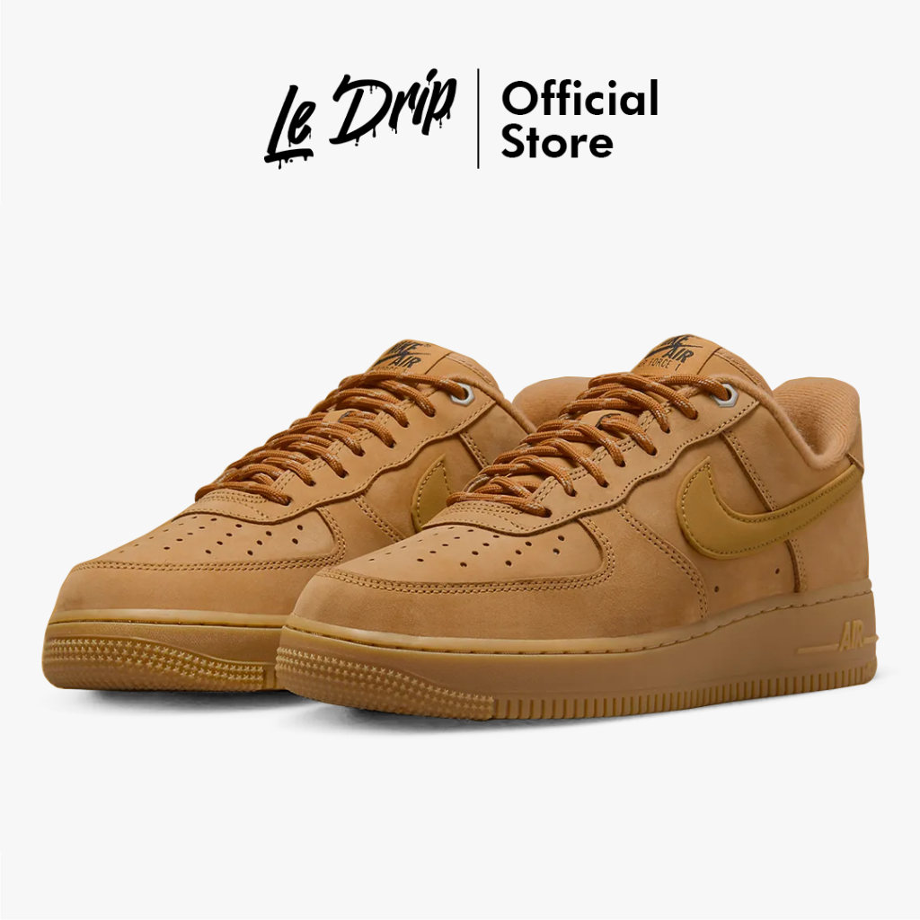 Nike Air Force 1 Low Flax Gum Light Brown Wheat Gum Authentic