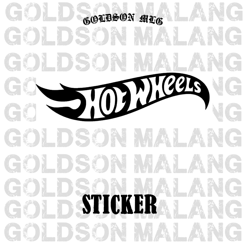 Cutting Sticker Mobil Hotwheels (BISA COD) STICKER ANTI AIR "HOTWHEELS " LOGO/STICKER HELM/STICKER L