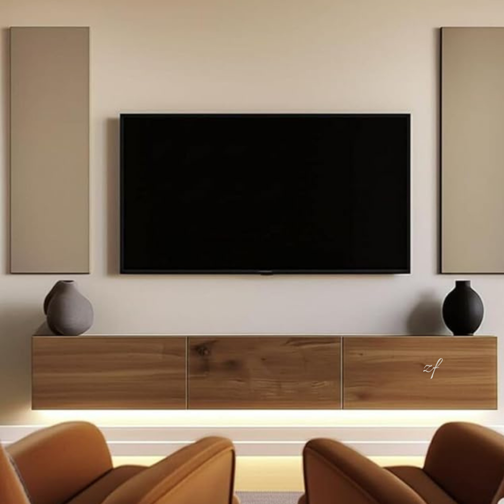 Cabinet TV Floating Meja Bufet Gantung Dinding KAYU JATI KOKOH