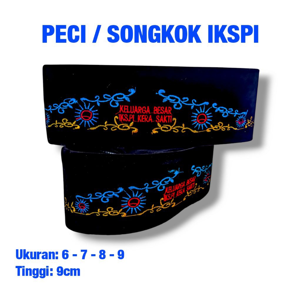 Peci iks.pi kera sakti /songkok iks.pi kera sakti bordir