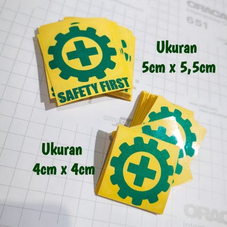 Stiker K3 | Stiker keselamatan | SAFETY FIRST | Stiker helm proyek