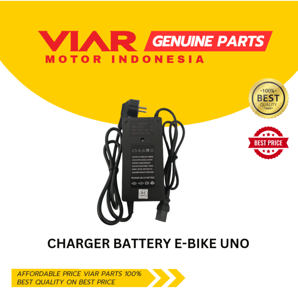 Charger Battery Sepeda Listrik Viar 48V 12Ah | Cas Sepeda Listrik Uno