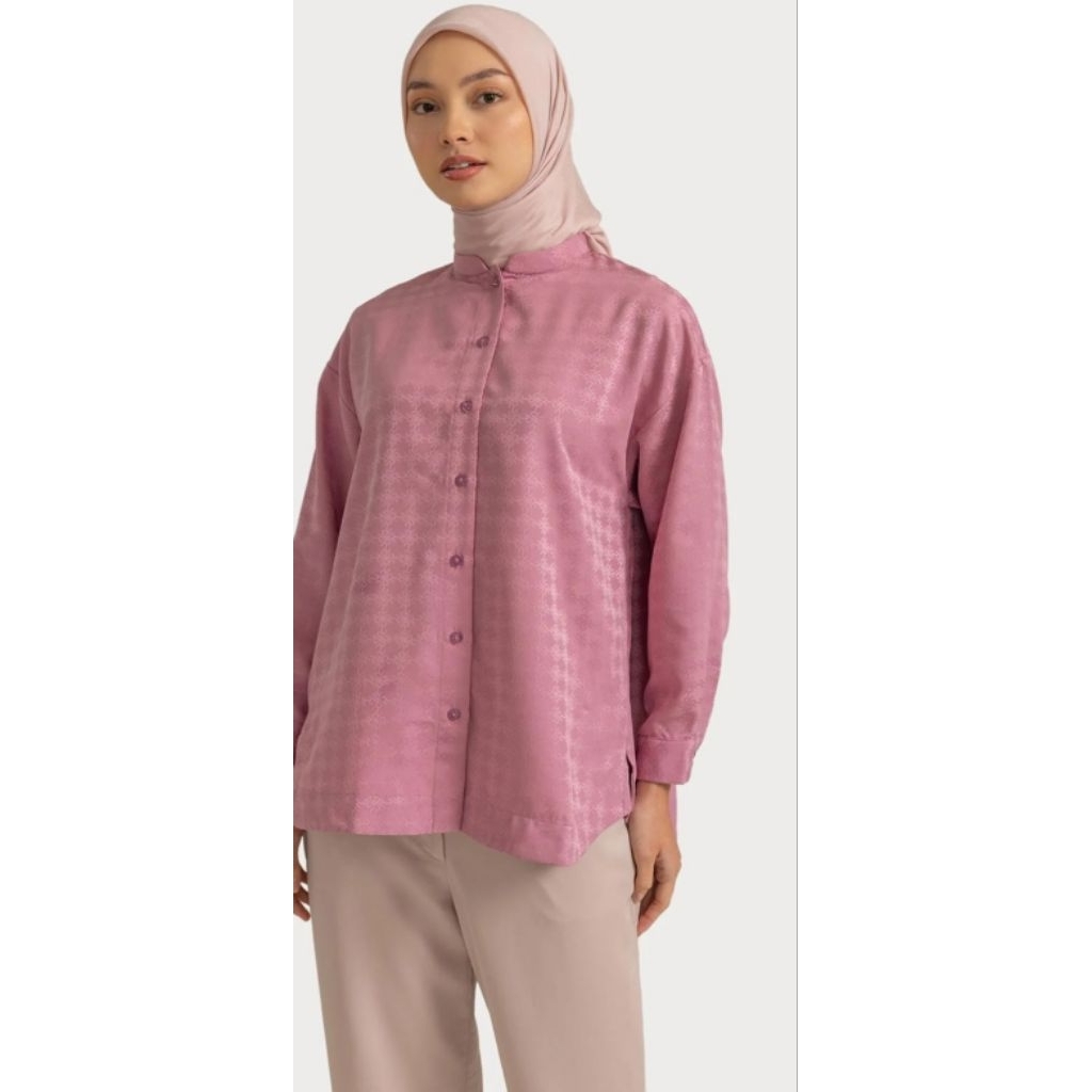 preloved amna top ria miranda rosybrown size S/M