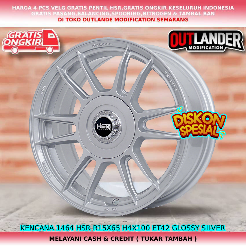 Velg racing ring15 untuk mobil Civic VTI| Estilo| Brio| City| Fiesta| dll velg hsr kencana R15