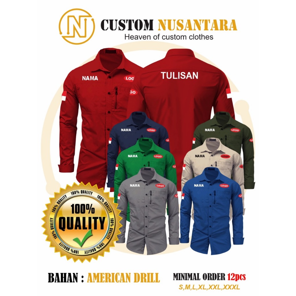 Kemeja Tactical M-Tac Custom Premium kemeja pdl bordir nama  kemeja pdh bordir logo  kemeja pdl full