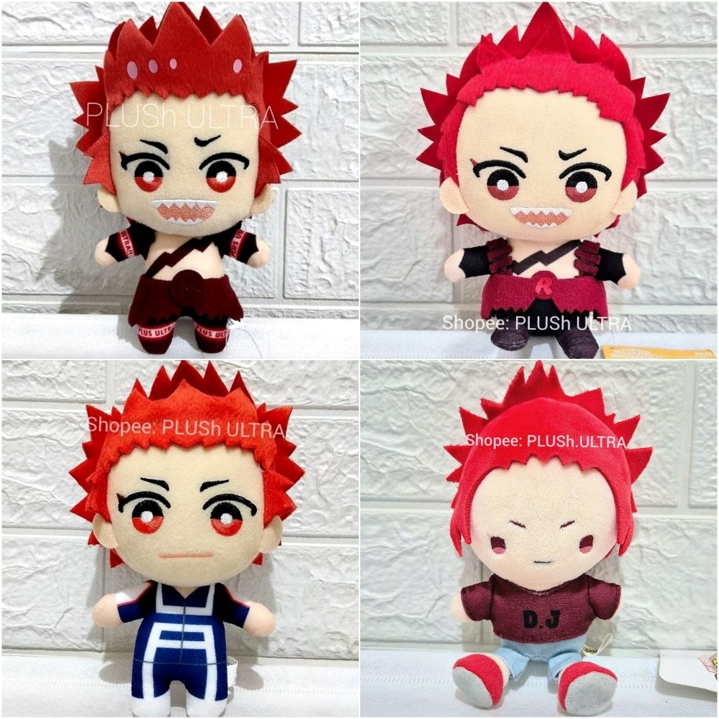 Tomonui Kirishima My Hero Academia MHA/BNHA Anime Plush Keychain Gantungan Kunci Boneka instan