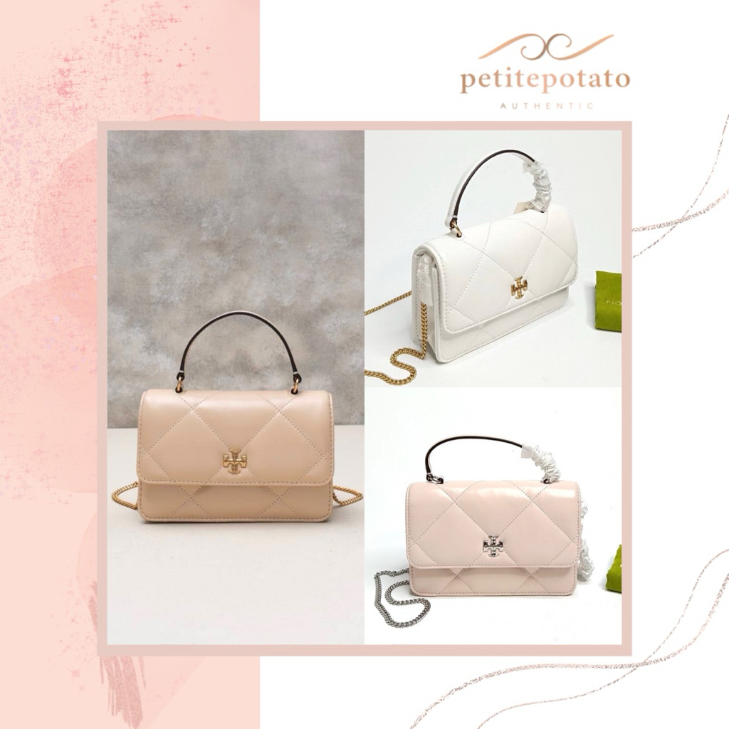 TAS BRANDED WANITA TORY BURCH KIRA DIAMOND QUILTED MINI TOP HANDLE