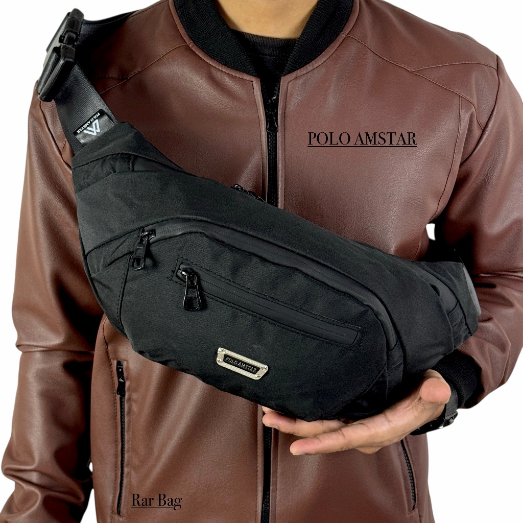 Tas Pria Waistbag Anti Bara & Anti Air Polo Amstar Tas Selempang multifungsi